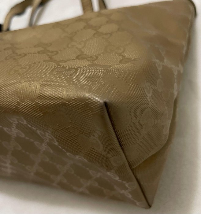 Y6996377655 457 Gucci 金色雙G緹花防水PVC拉鍊大托特包
