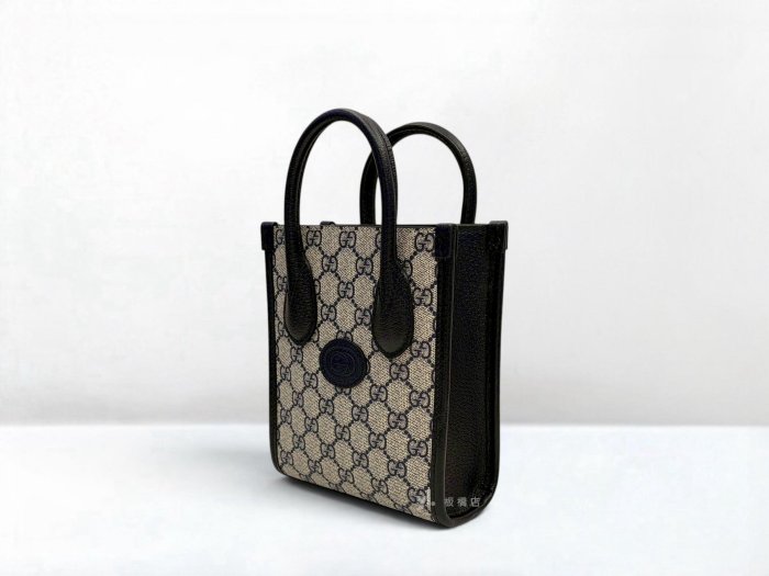 遠麗精品 132 S5489 GUCCI包包 深藍牛皮老花琴譜包671623 (板橋府中店)