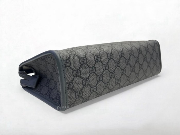 遠麗精品 132 S5179 Gucci包包 Ophidia GG 灰色塗層手拿包598234 (板橋府中店)