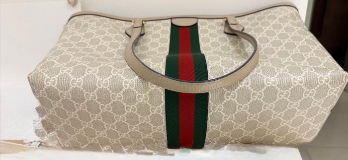 八成新 二世界 4 GUCCI托特包（8成新）（漂亮媽媽包）