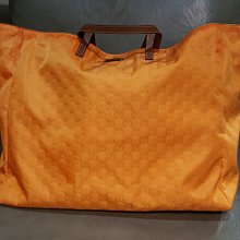 寢具專家有問題請見關於我聯絡喔 278 Gucci 全新真品 防水尼龍 橘色大購物包
