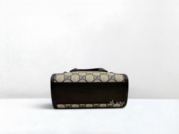 遠麗精品 132 S5489 GUCCI包包 深藍牛皮老花琴譜包671623 (板橋府中店)
